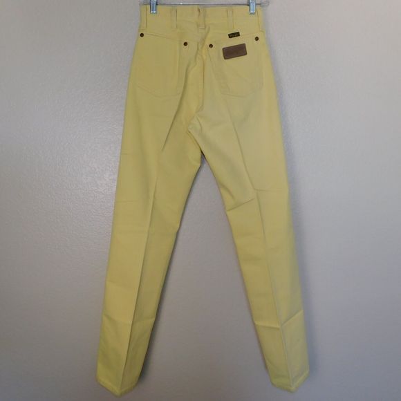 Wrangler Jeans Women Size 11 Cowboy High Waisted USA Made 13MBCG Yellow RARE 80s - Picture 4 of 10